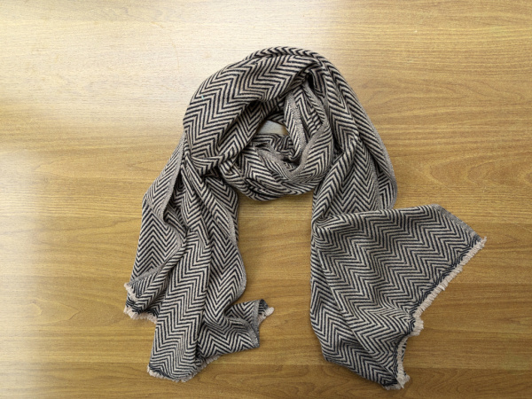 100% Kaschmir Pashmina 70x200cm | Kupfergold + Schwarz | Stola, Handmade, WSDO - EINZELSTÜCK