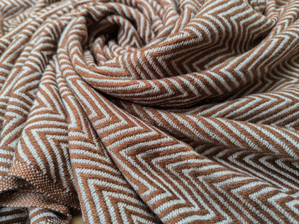 Großer Pashmina Schal | Kakao | 100% Kaschmir Stola, Handgemacht, WSDO - Einzelstück