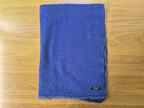 100% Kaschmir Pashmina 70x200cm | Blau-Grau | Stola, Handmade, WSDO - EINZELSTÜCK
