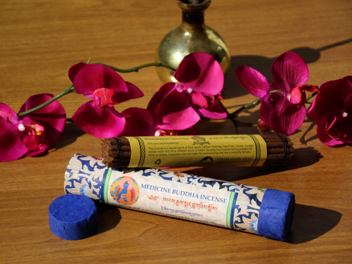 Medicine Buddha Räucherstäbchen – handgerollt in Nepal, 100 % natürlich, ohne Holzträger