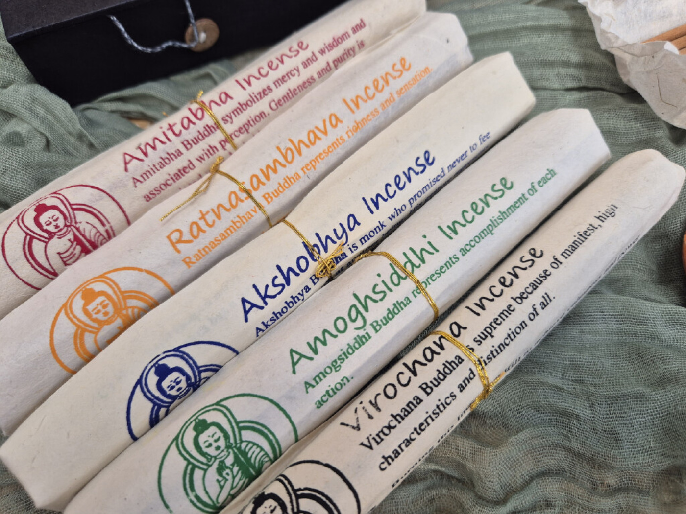 Five Dhyani Buddhas Räucherstäbchen Geschenkset | Stupa Incense