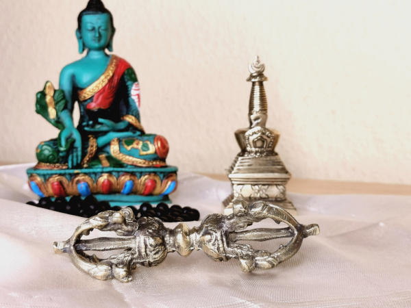 Dorje / Vajra aus Messing | ca. 10cm | Antikes Design