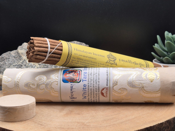 White Tara Räucherstäbchen – handgerollt in Nepal, exklusive Himalaya-Mischung, ohne Holzträger