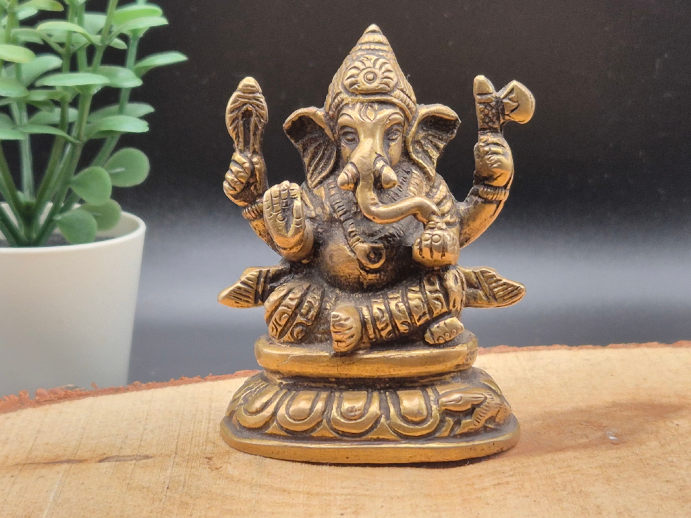 "Ganesha" Figur aus Messing | Indischer Stil | ca. 7cm