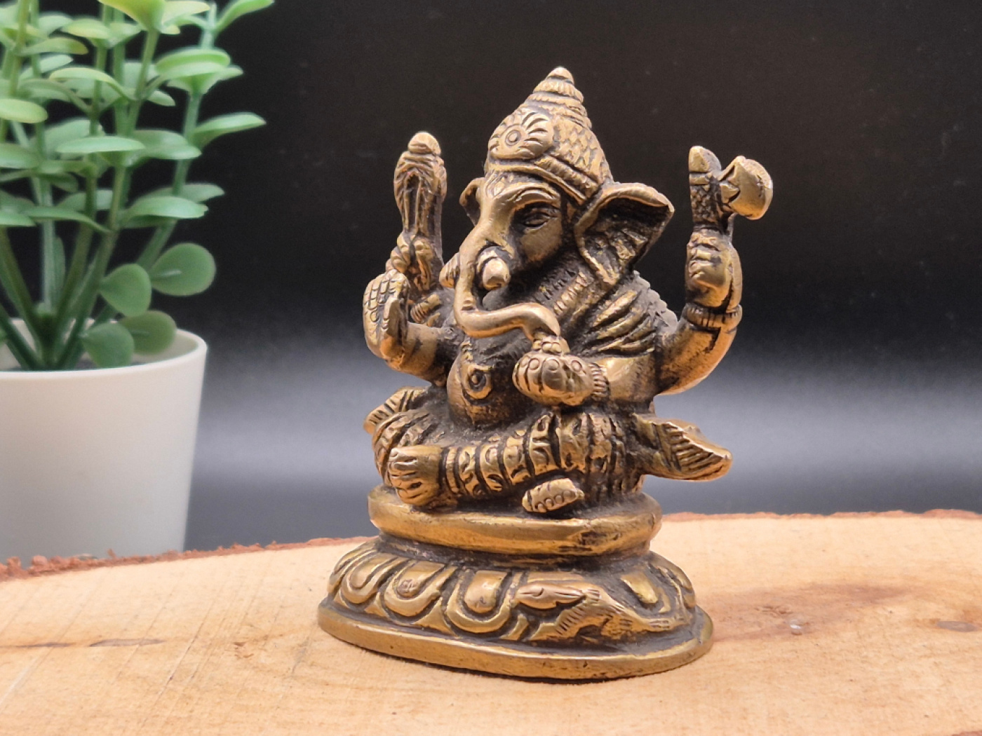 "Ganesha" Figur aus Messing | Indischer Stil | ca. 7cm