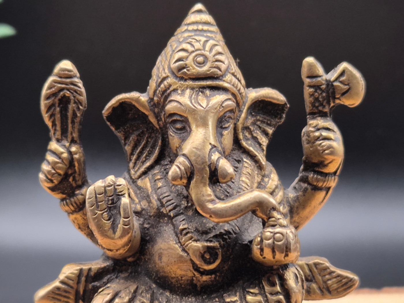 "Ganesha" Figur aus Messing | Indischer Stil | ca. 7cm