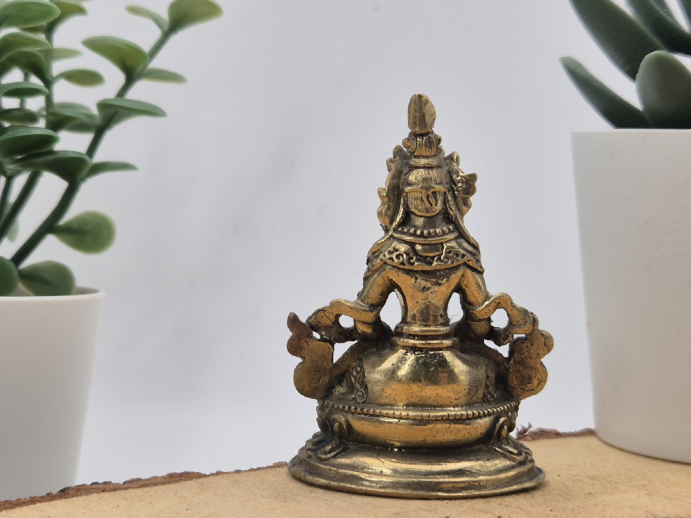 Amitayus aus Messing | Mini Statue | 5,7 cm | Handgefertigt in Nepal