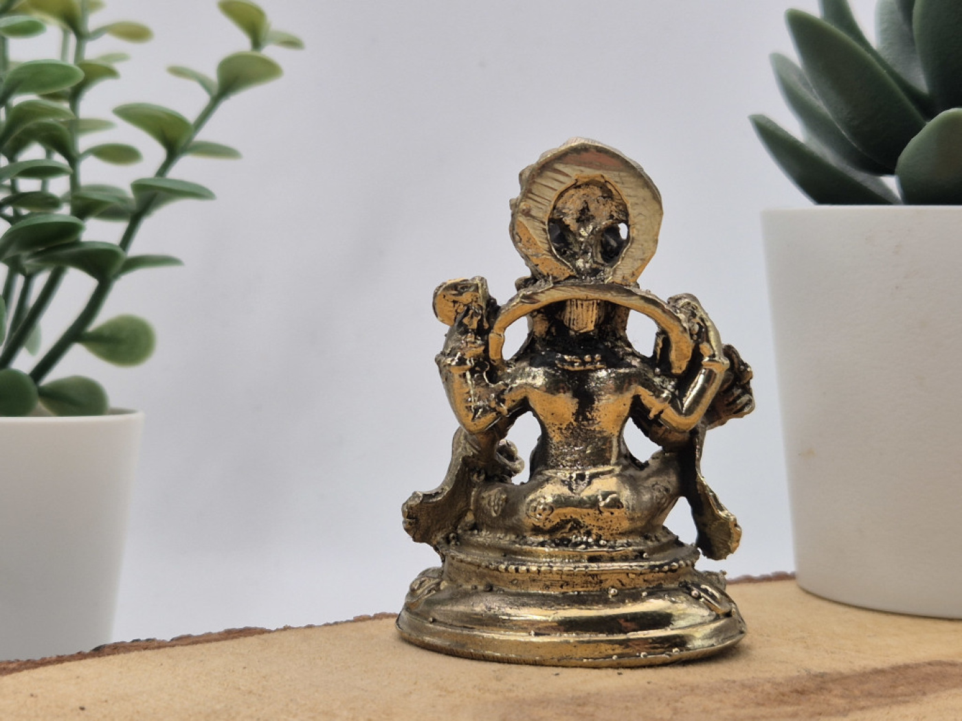Ganesha aus Messing | Mini Statue | 6,2 cm | Nepali Style | Handgefertigt in Nepal