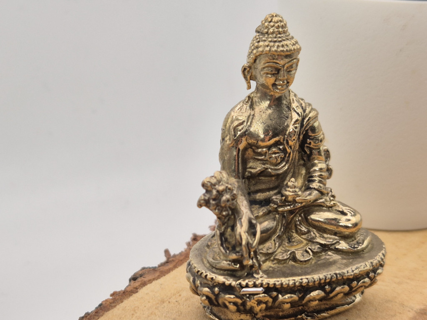Medizin Buddha aus Messing | Mini Statue | 5,5 cm | Handgefertigt in Nepal