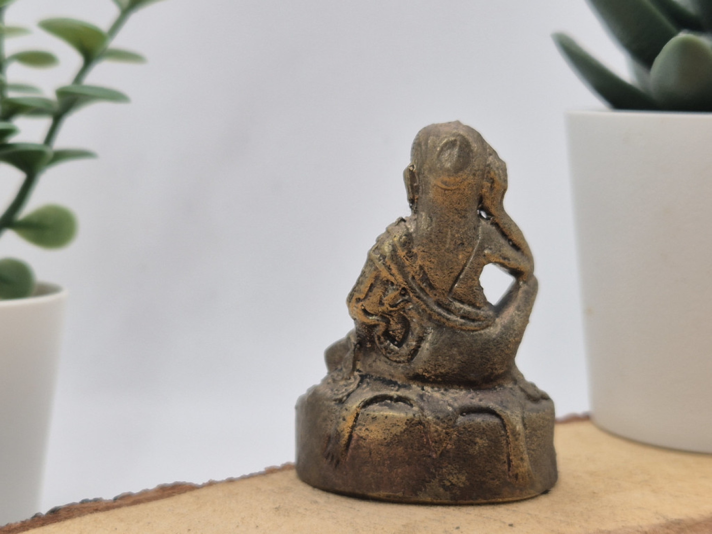 Milarepa aus Messing | Mini Statue | 5,3 cm | Tibetischer Yogi | Handgefertigt in Nepal
