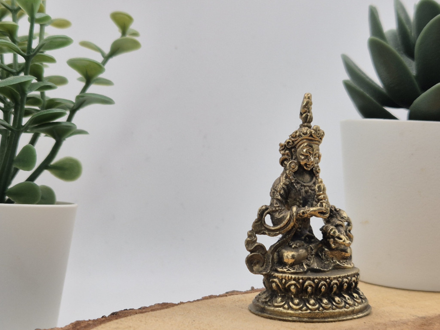 Vajrasattva aus Messing | Mini Statue | 6 cm | Handgefertigt in Nepal