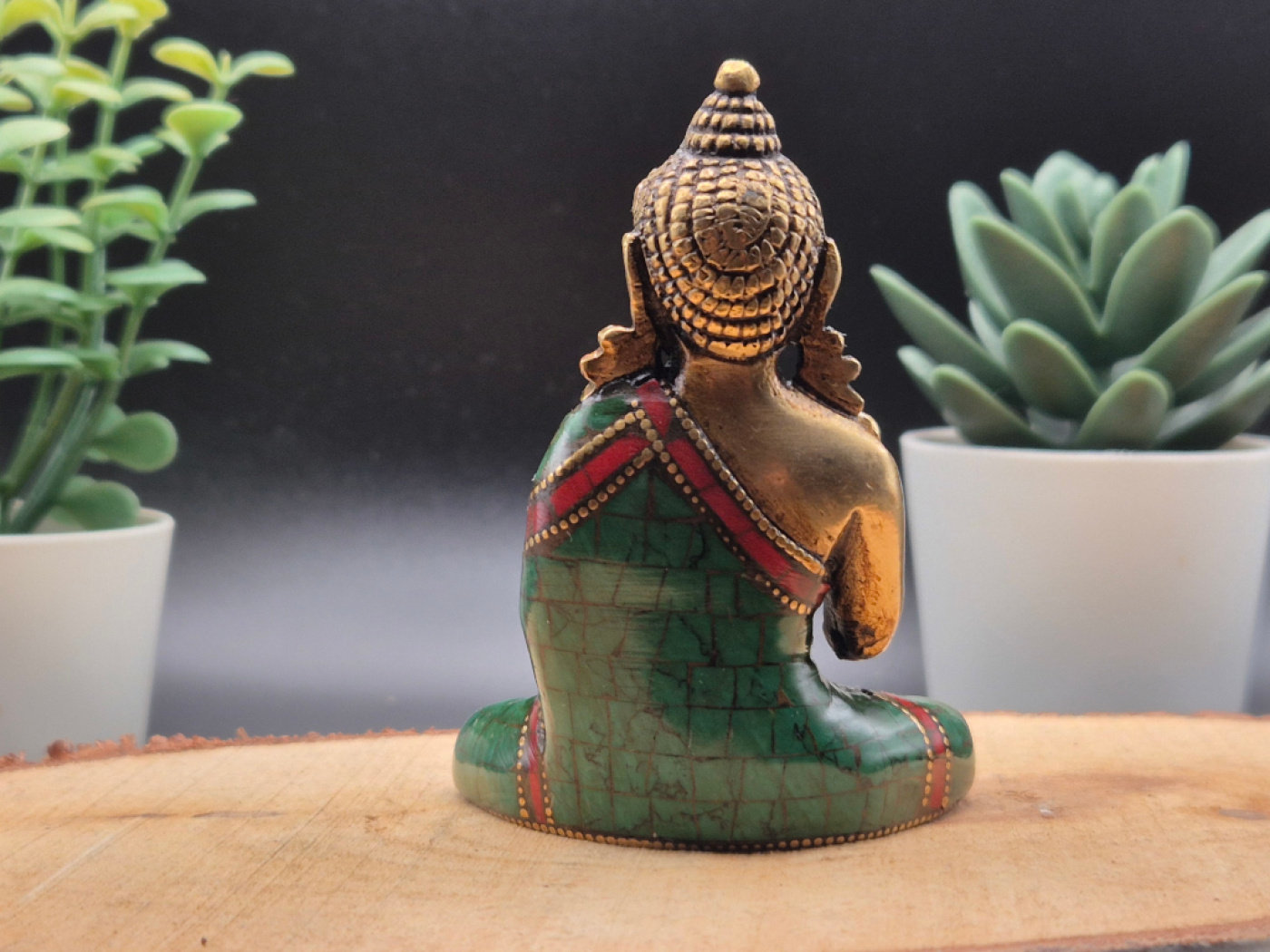 Verzierter Beschützer Buddha aus Messing | ca.7cm