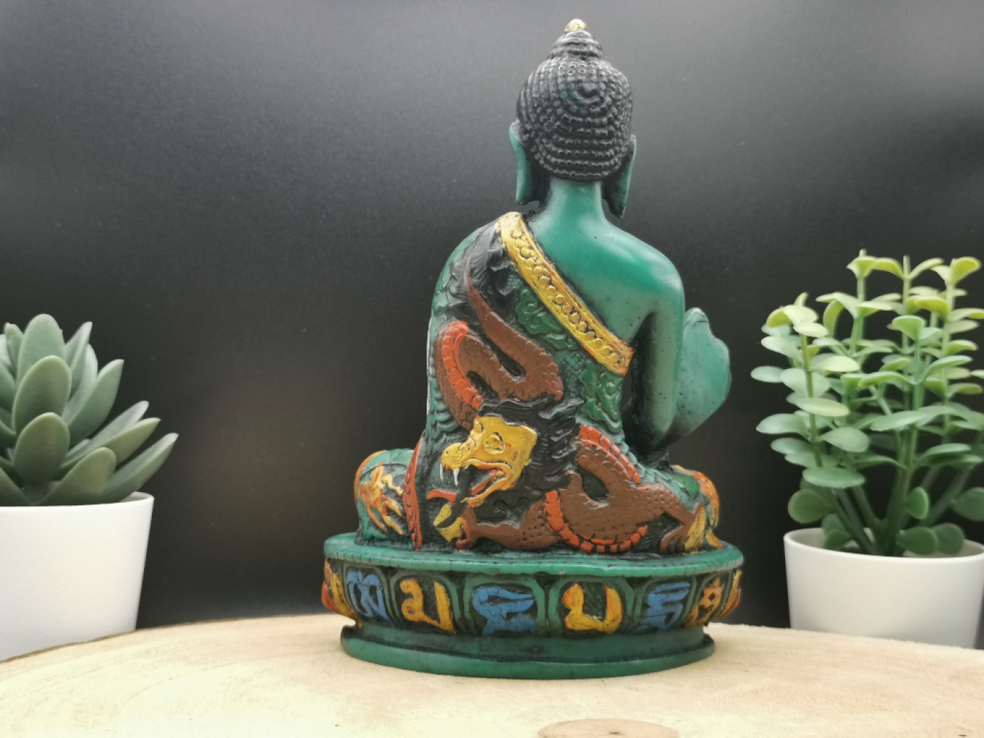 Medizin Buddha aus Resin | Handbemalt, ca. 13cm, Gießharz