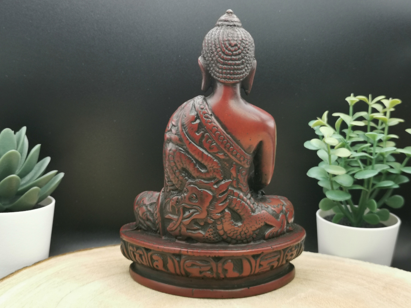 Erdender Buddha aus Resin | Gießharz | ca. 13cm