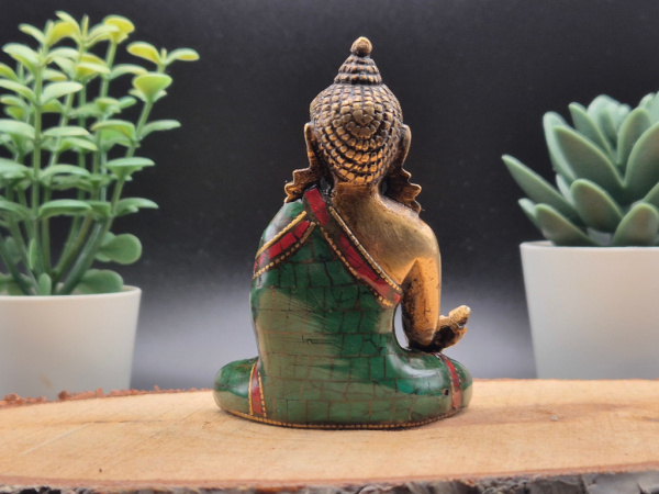 Verzierter Medizin Buddha aus Messing | 7cm, ca. 230g