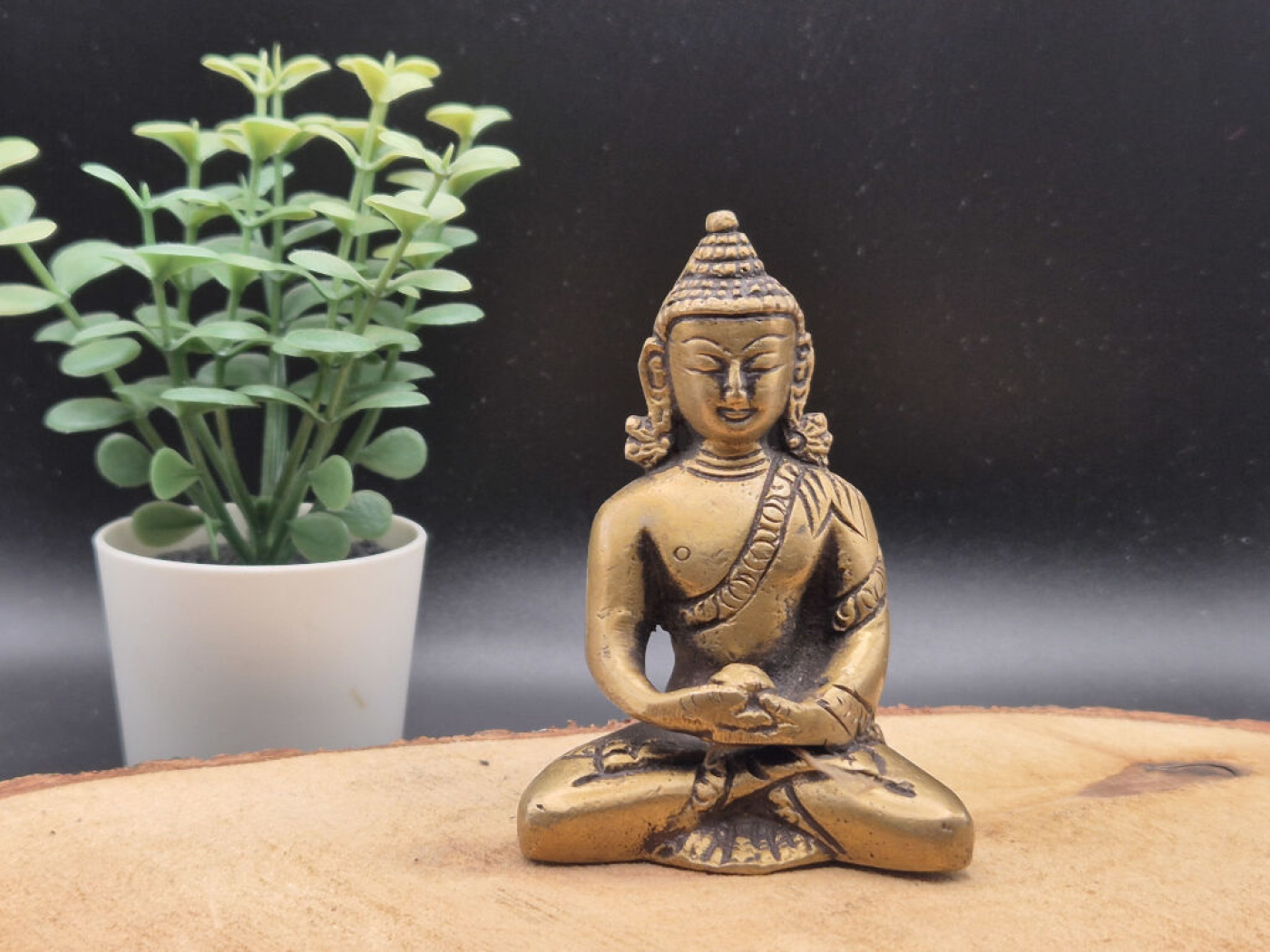 Meditierender Buddha aus Messing | ca. 8 cm | Ohne Sockel