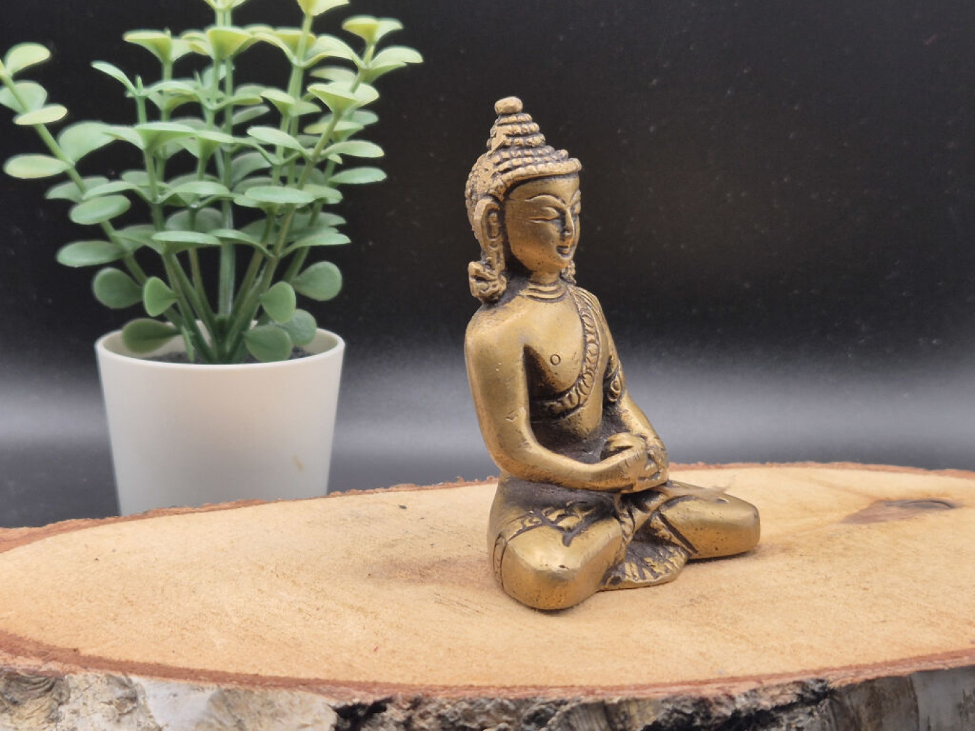 Meditierender Buddha aus Messing | ca. 8 cm | Ohne Sockel
