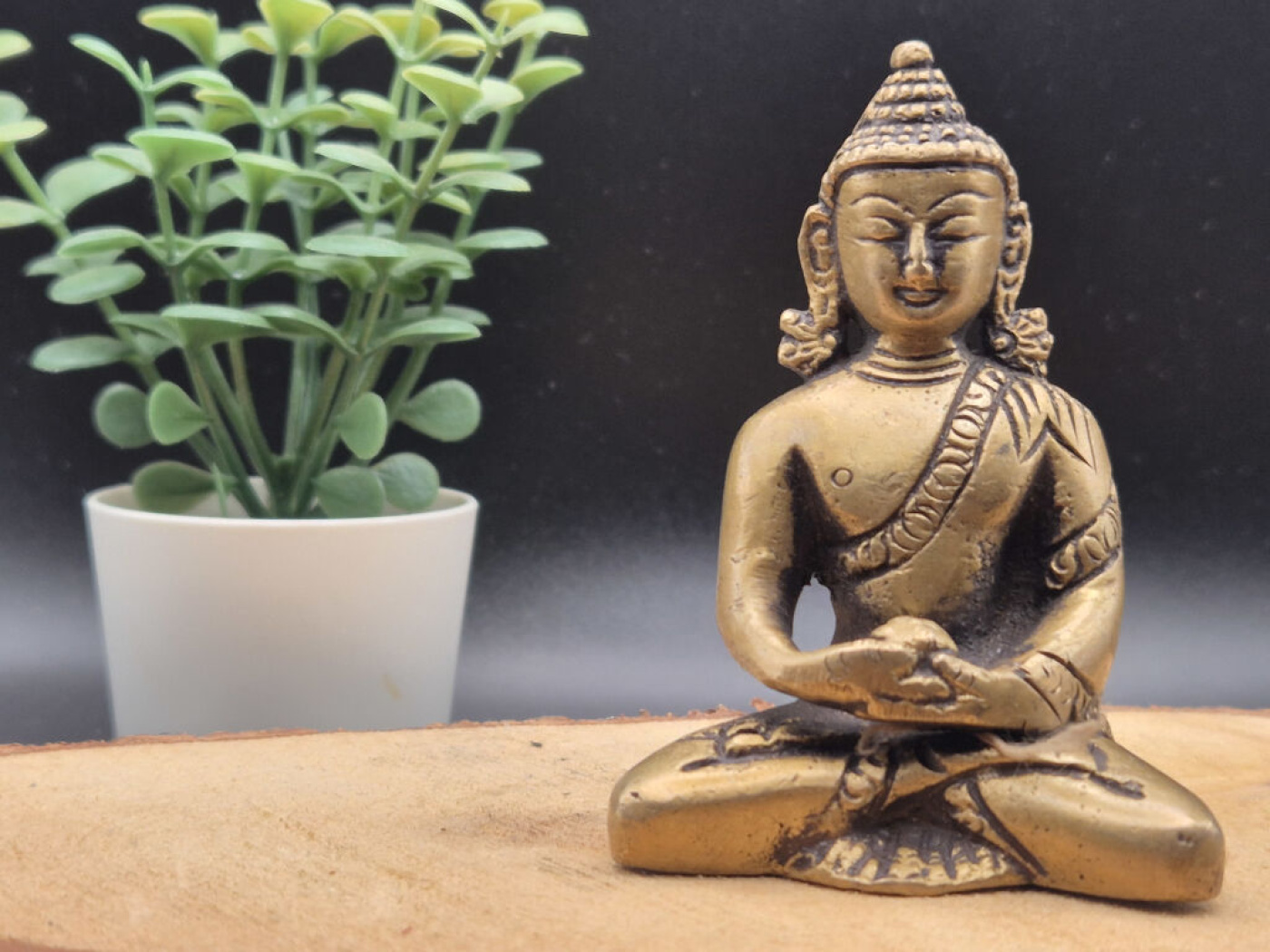 Meditierender Buddha aus Messing | ca. 8 cm | Ohne Sockel