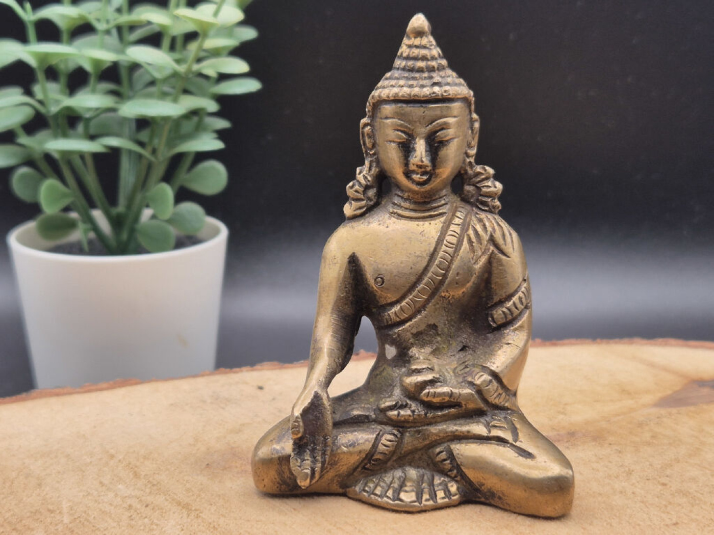 Segnender Buddha aus Messing | ca. 8 cm | Ohne Sockel