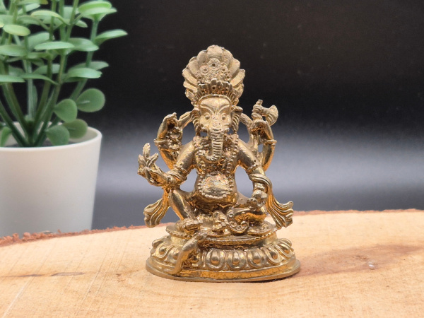 Kleine "Ganesh" Figur aus Messing | Nepalesischer Stil | 6cm