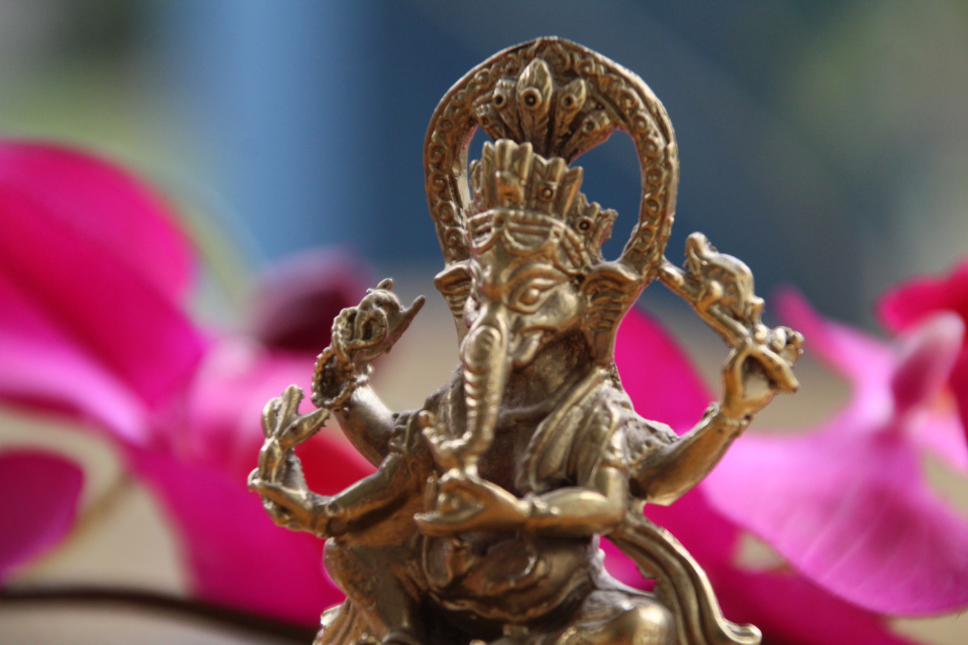 Ganesh Figur aus Messing – handgefertigt in Nepal | 7 cm | Nepalesischer Stil