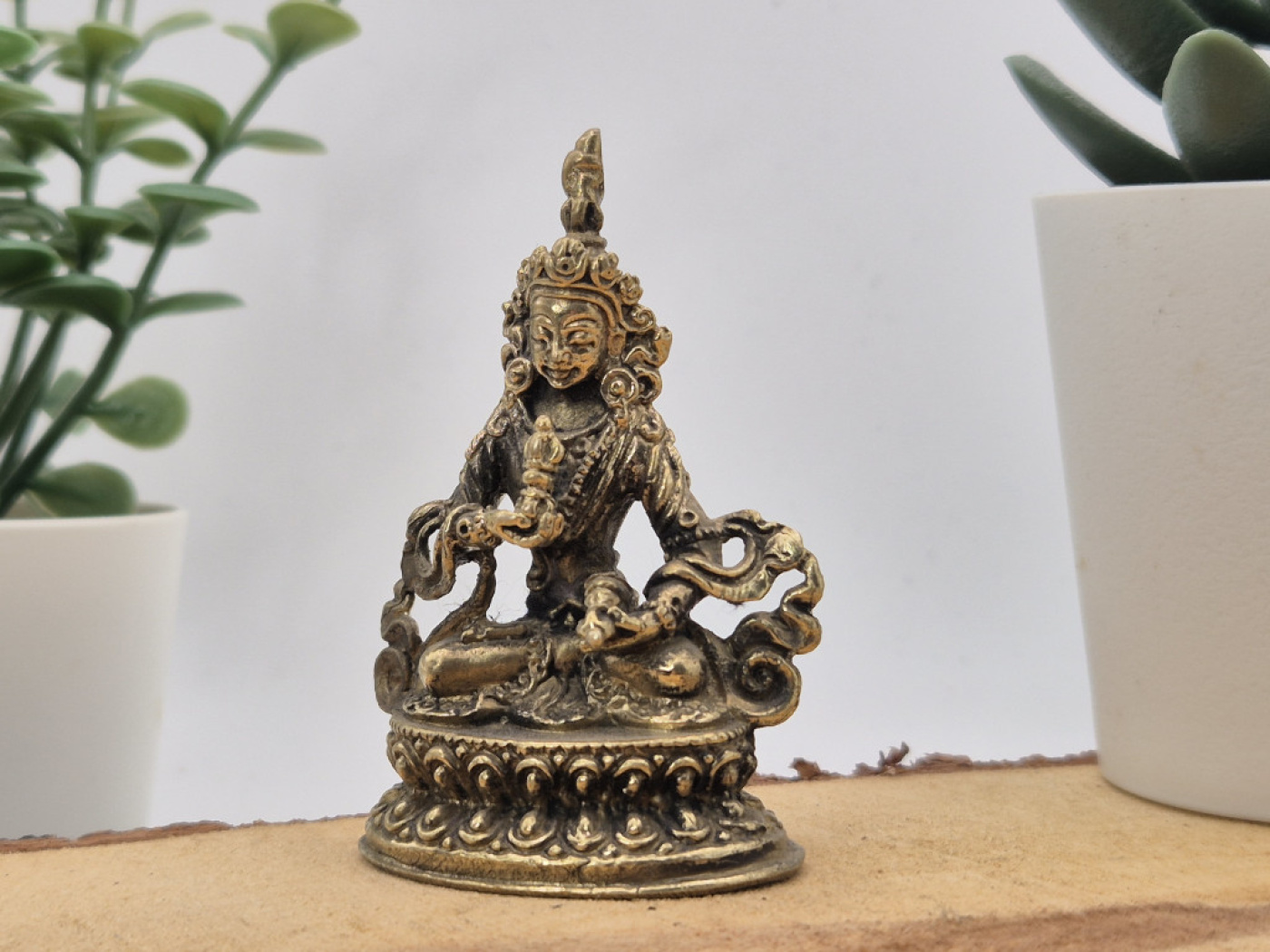 Vajrasattva aus Messing | Mini Statue | 6 cm | Handgefertigt in Nepal