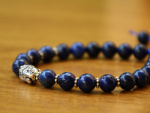 Lapis Mala-Armband mit Buddha | größenverstellbar