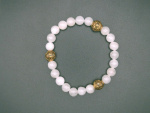 Armband aus Crackled Quartz & Kupferperlen | Handgefertigt in Nepal | Bergkristall