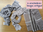 Kaschmir Schal - Muffler (Grau/Braun-Töne), ca. 30x160cm | Handgemacht, WSDO | in verschiedenen Designs verfübar